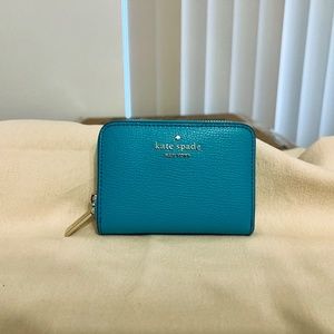 Kate Spade Stone Blue Wallet EUC